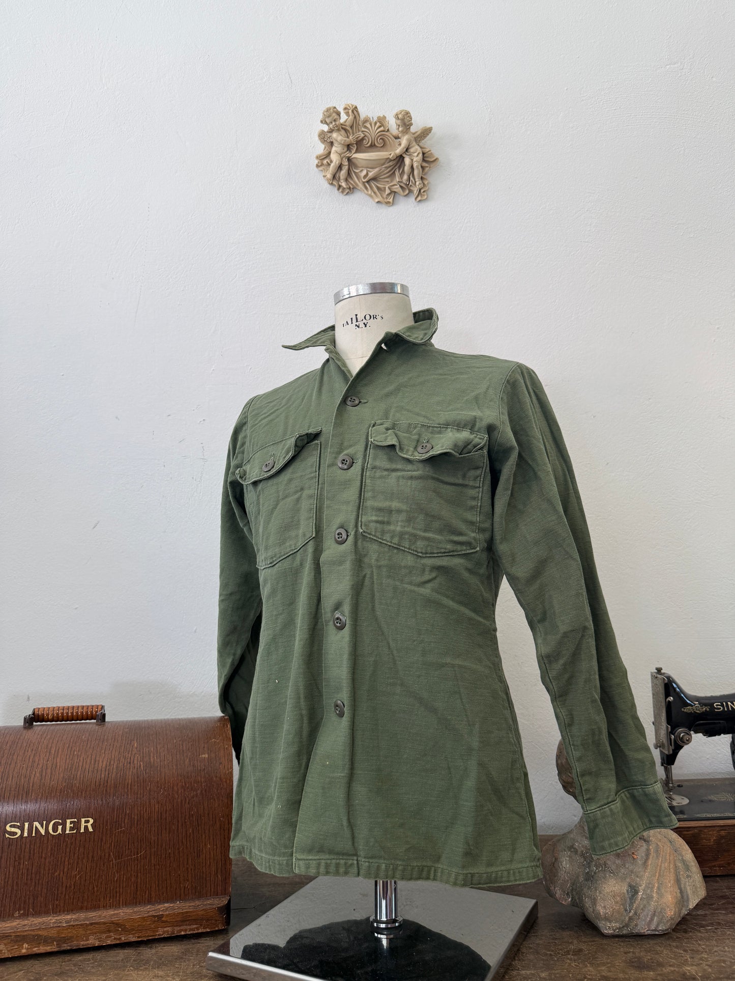 Vintage Og 107 Us Army Shirt “S”