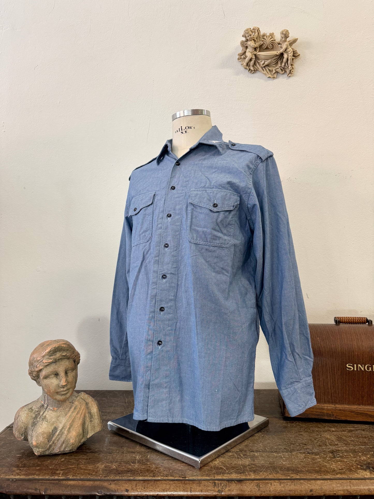 Vintage 90’s Italian Navy Shirt “M/L”