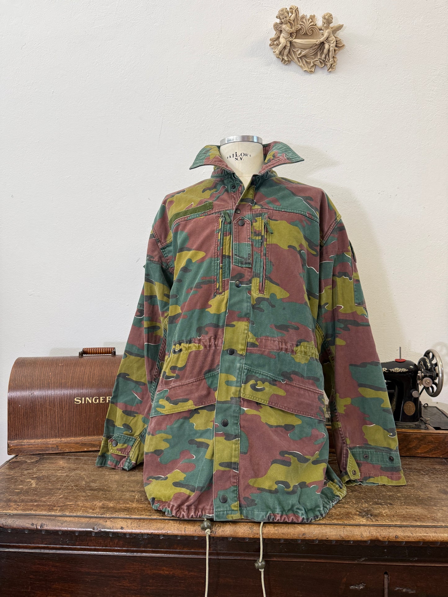 Vintage Belgian Army Camo Jacket “XXL”