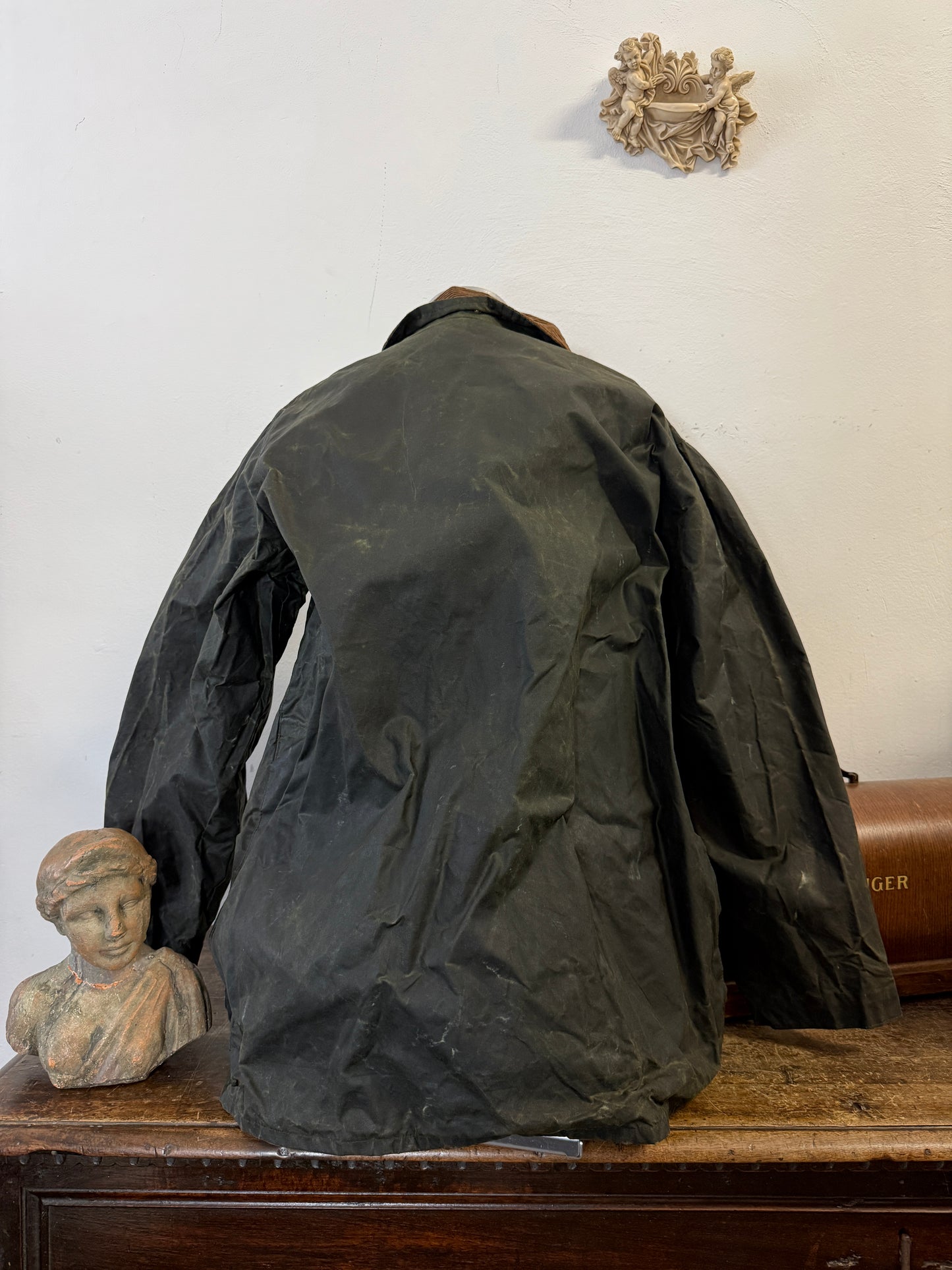 Vintage 80s/90s waxed jacket made in England “L/XL”