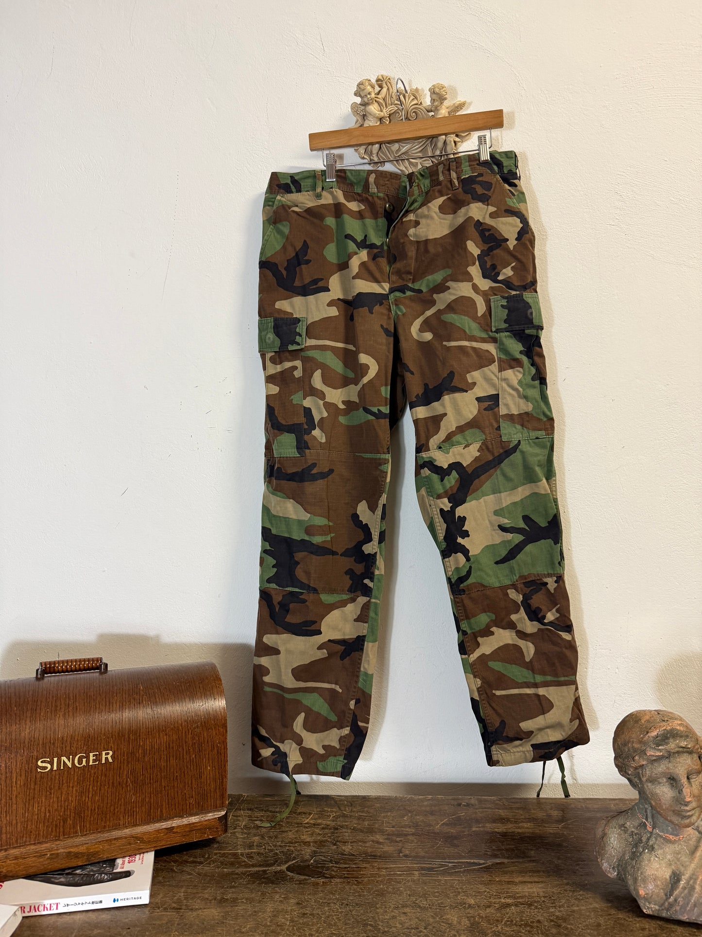 Vintage Woodland Camo Cargo Pants Us Army Rip Stop “W36”
