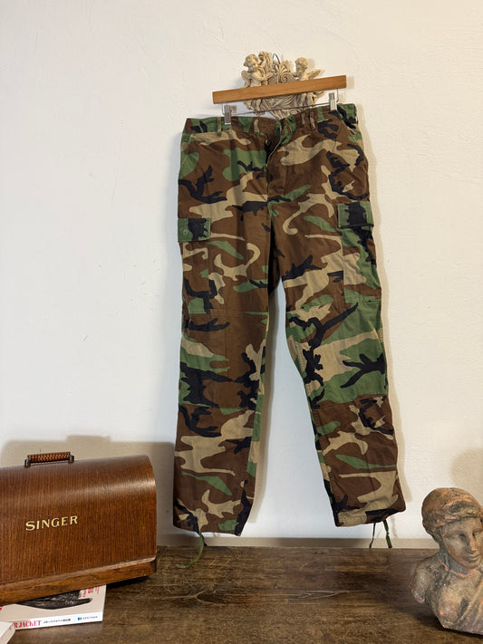 Vintage Woodland Camo Cargo Pants Us Army Rip Stop “W36”