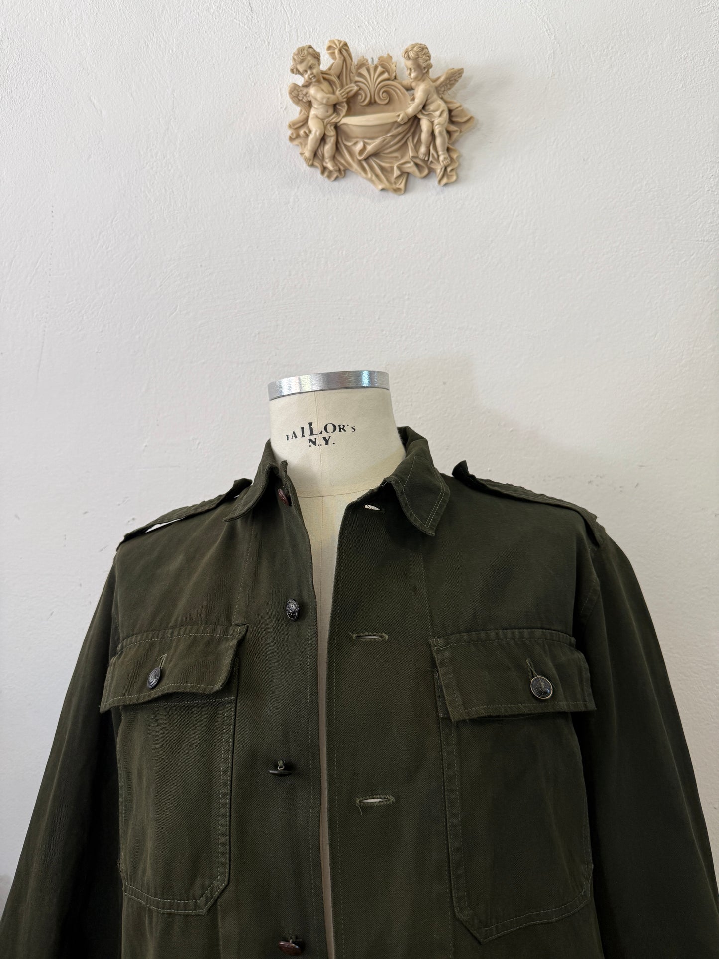 Vintage 80’s Faded Hungarian Army Shirt “S/M”
