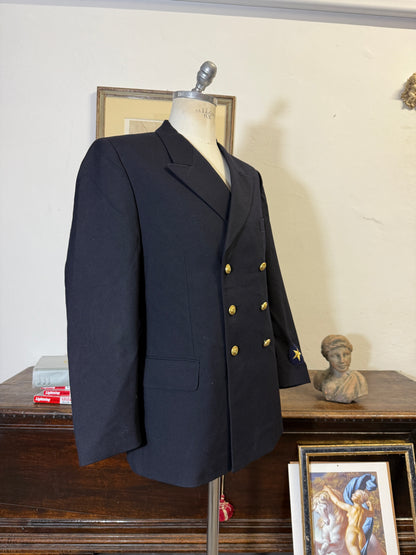 Vintage German Navy Double Breasted Jacket “L/XL”
