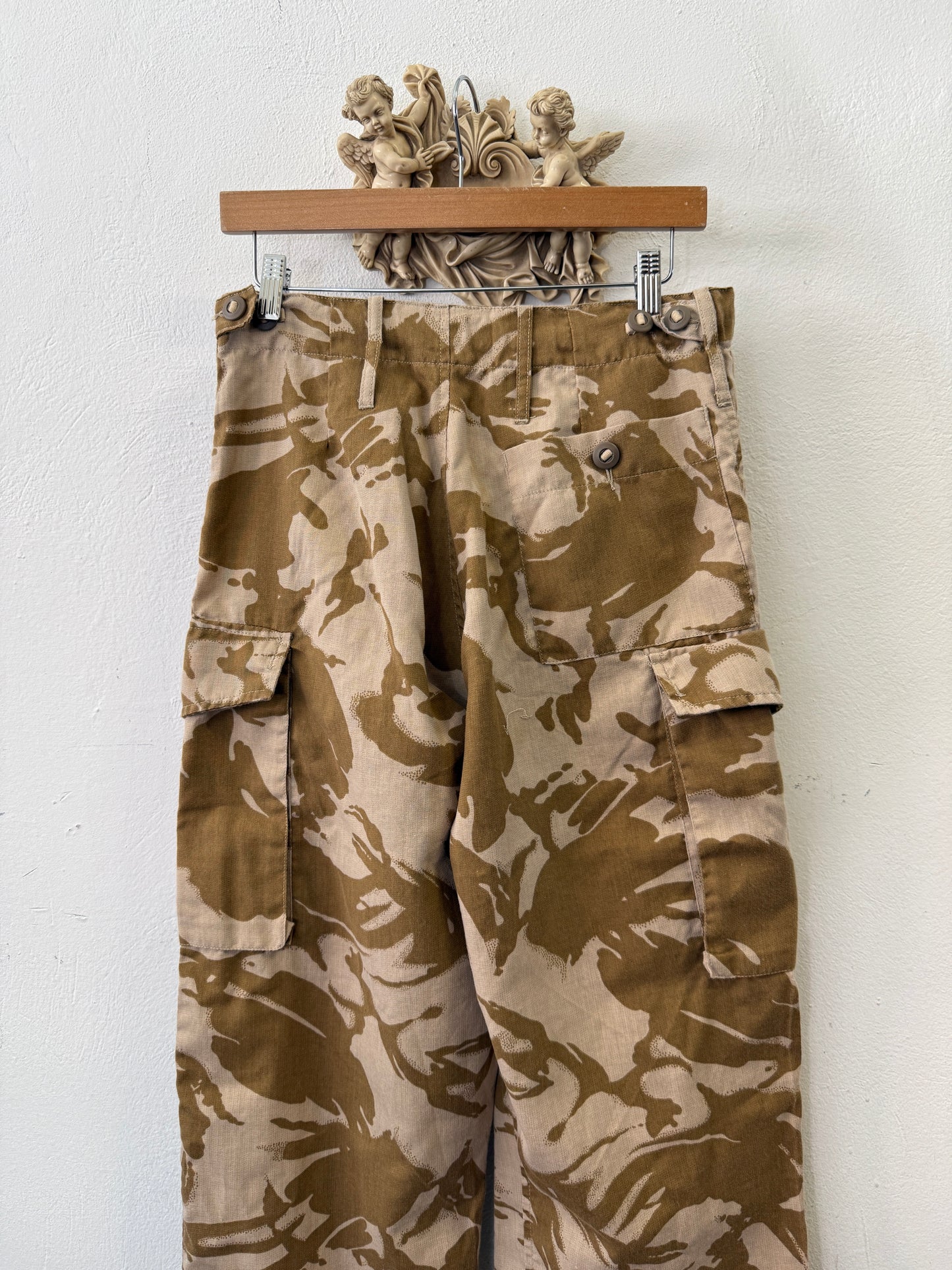 Vintage British Army Camo Cargo Pants “W30”