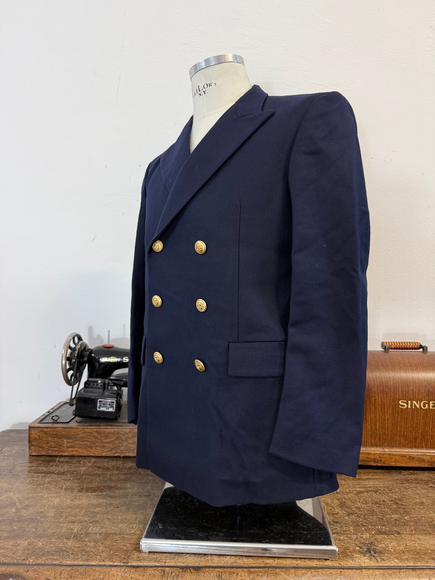 Vintage 00’s Italian Navy Double Breasted Jacket “S/M”