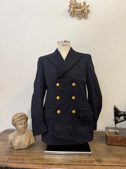 Vintage Italian Navy Double Breasted Jacket “M/L”