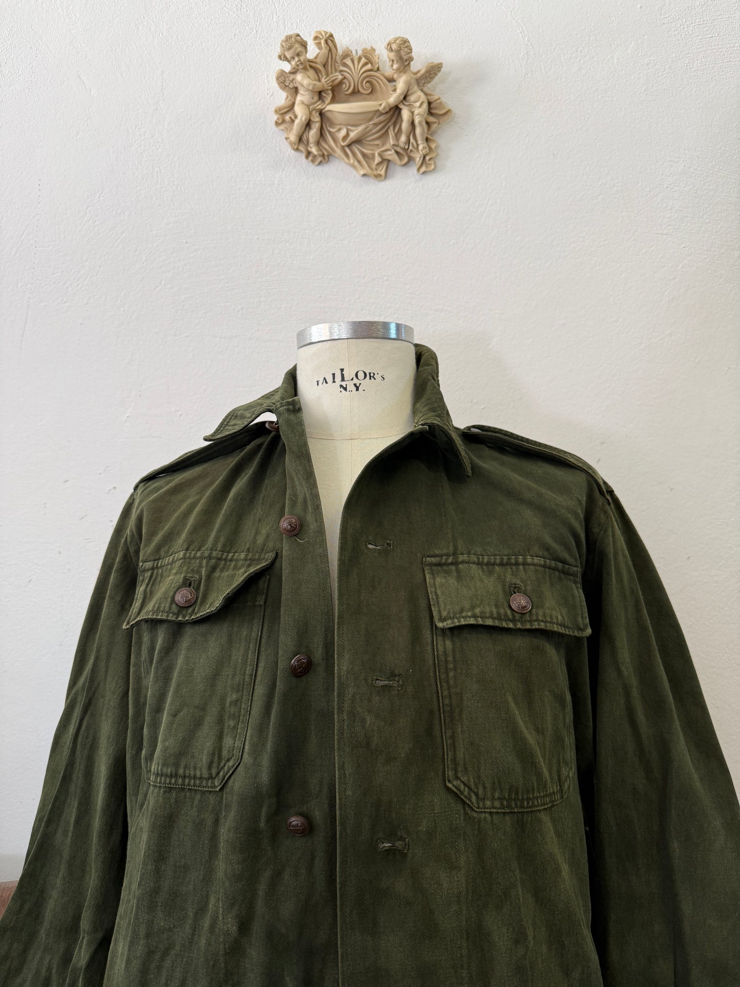 Vintage 80’s Faded Hungarian Army Shirt “M”
