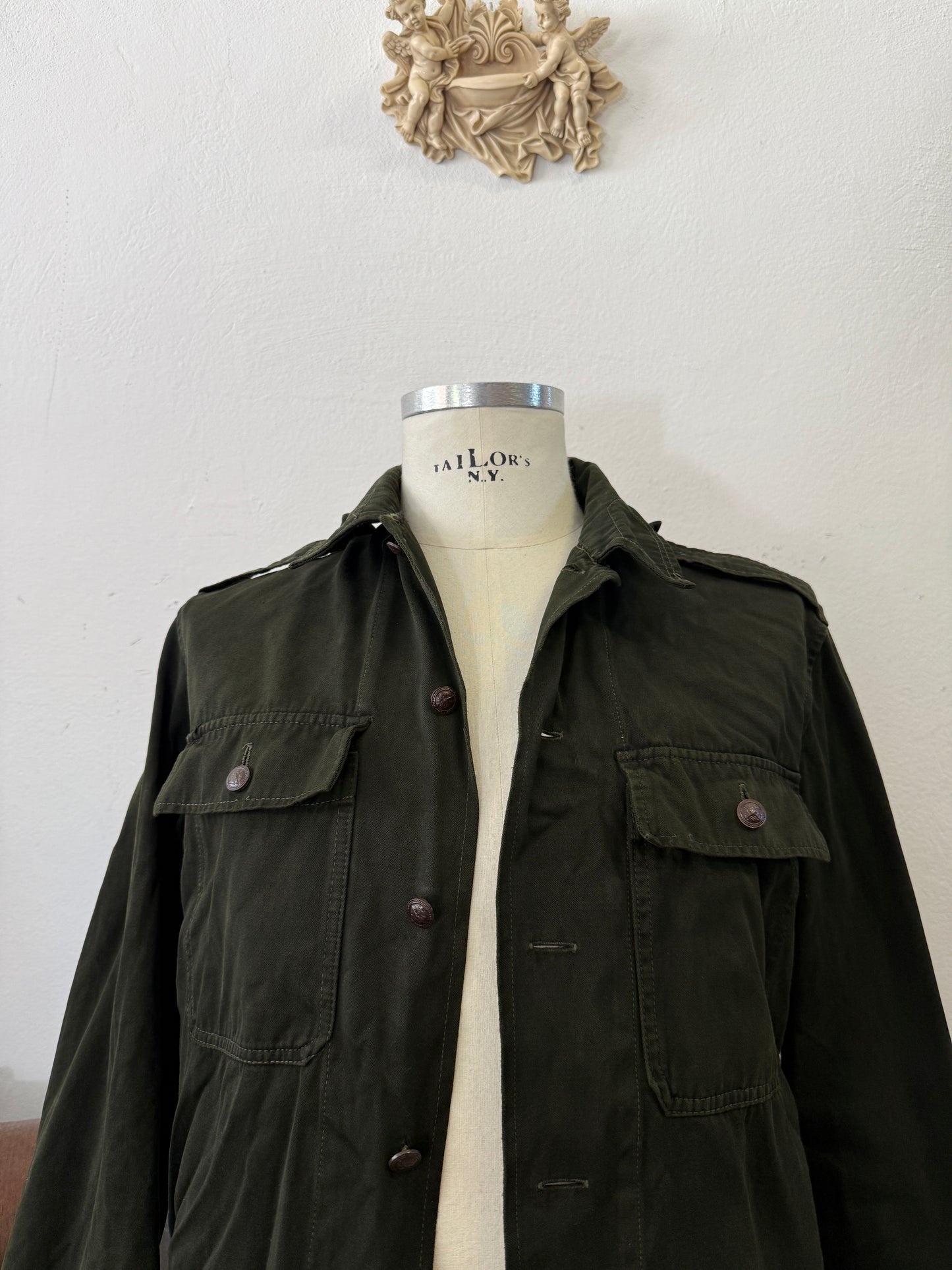 Vintage 80’s Faded Hungarian Army Shirt “S/M”
