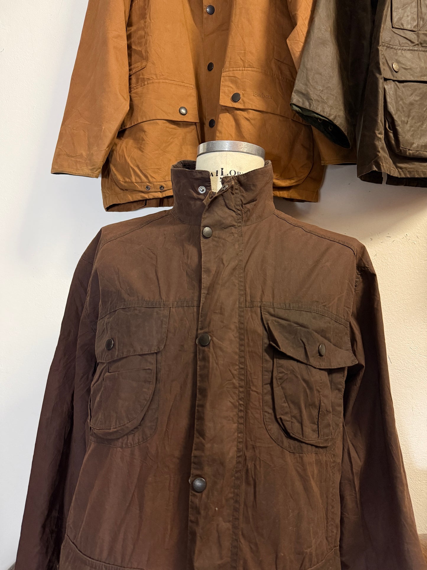 Vintage 80s/90s waxed jacket made in England “L/XL”