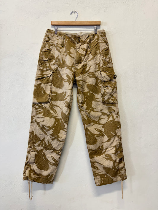 Vintage 90’s British Army Military Windproof Trousers Desert Camo “W34”