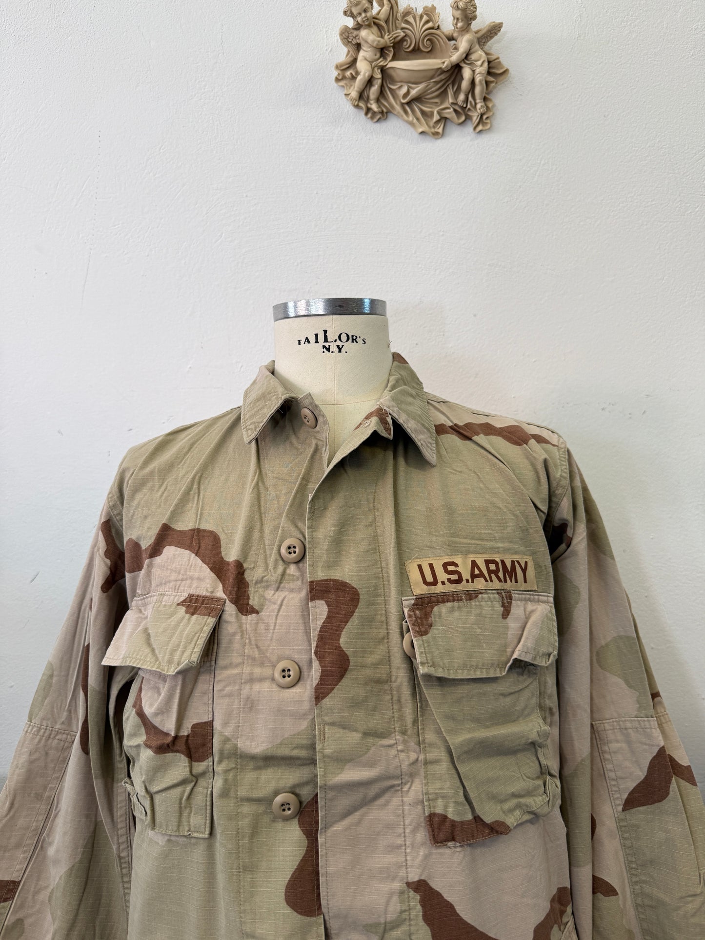 Vintage BDU Camo Jacket Ripstop US Army – L