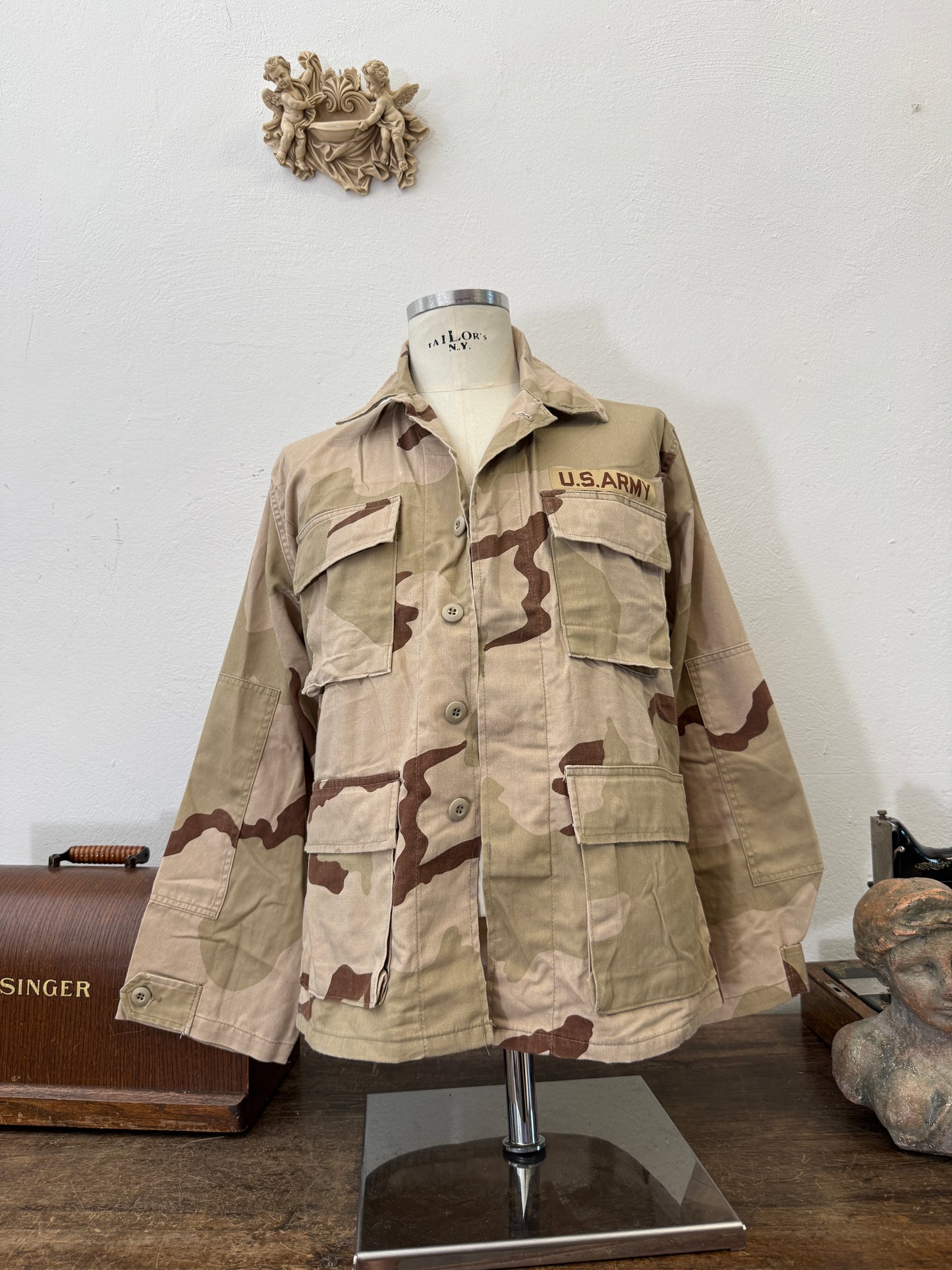 Vintage BDU Camo Jacket Ripstop US Army – L