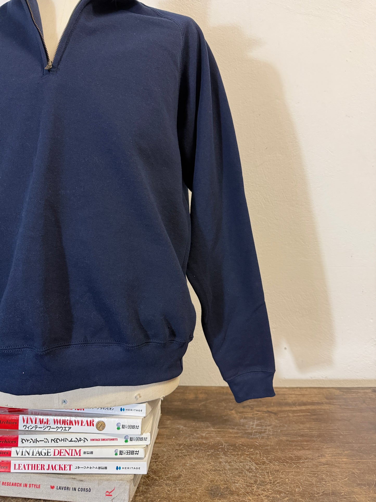 Blue Half Zip Sweatshirt