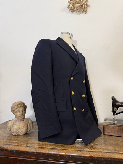 Vintage Italian Navy Double Breasted Jacket “XL”