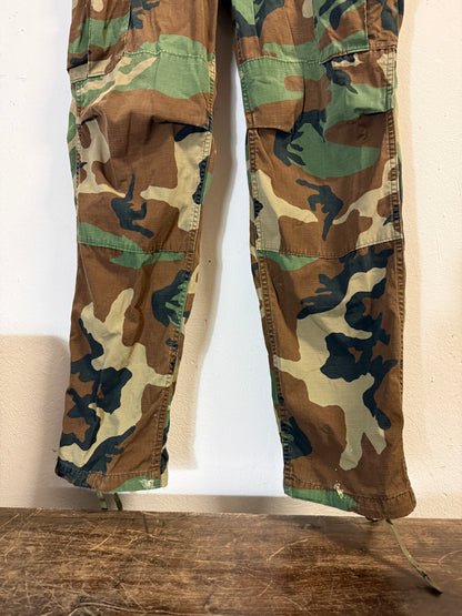 Vintage Woodland Camo Cargo Pants Us Army Rip Stop “W30”