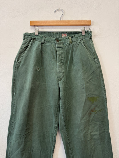 Vintage Swedish Army Fatigue Pants “W31”