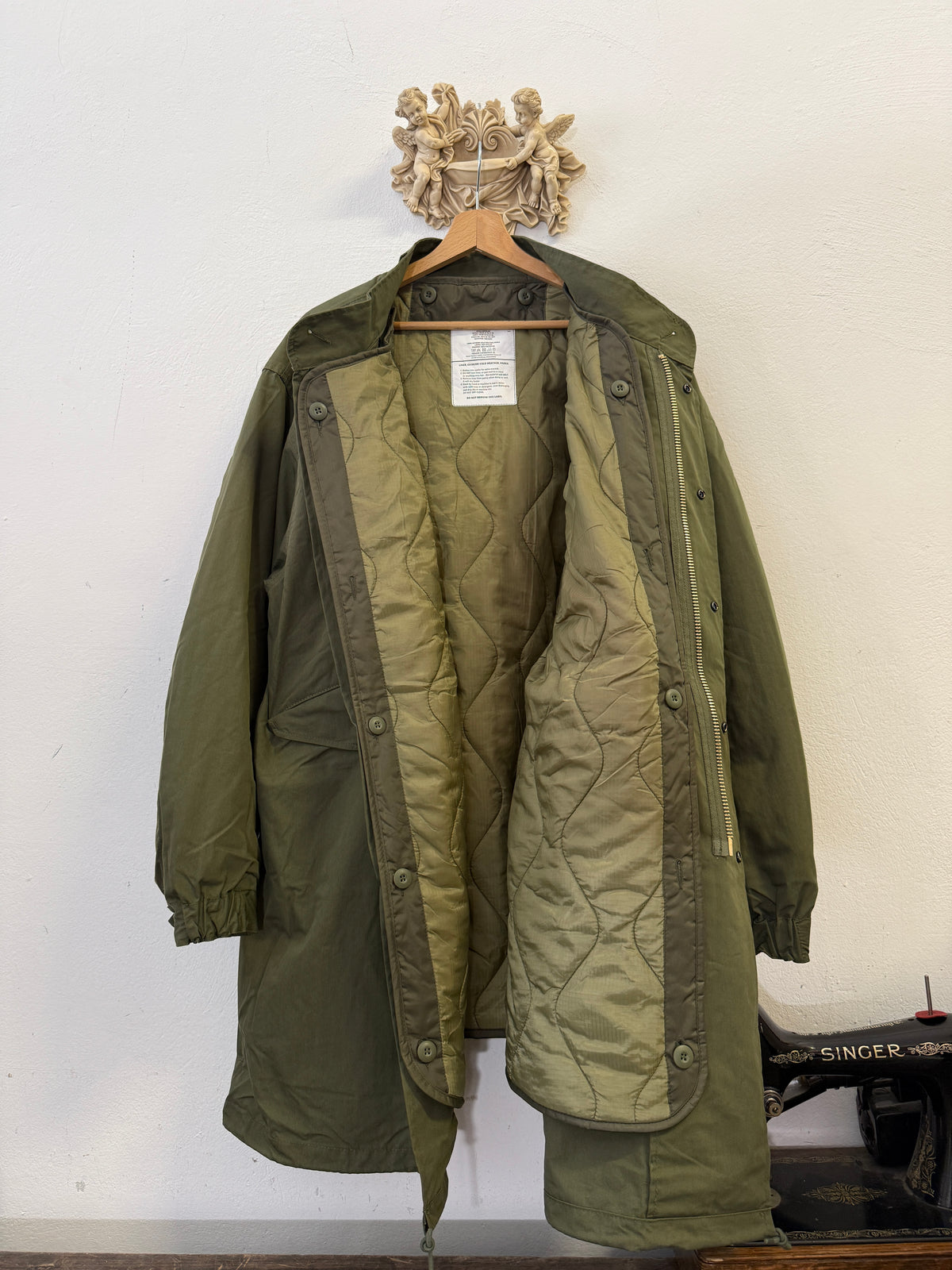 US OD M65 SHELL PARKA WITH LINER - REPRO “L/XL”