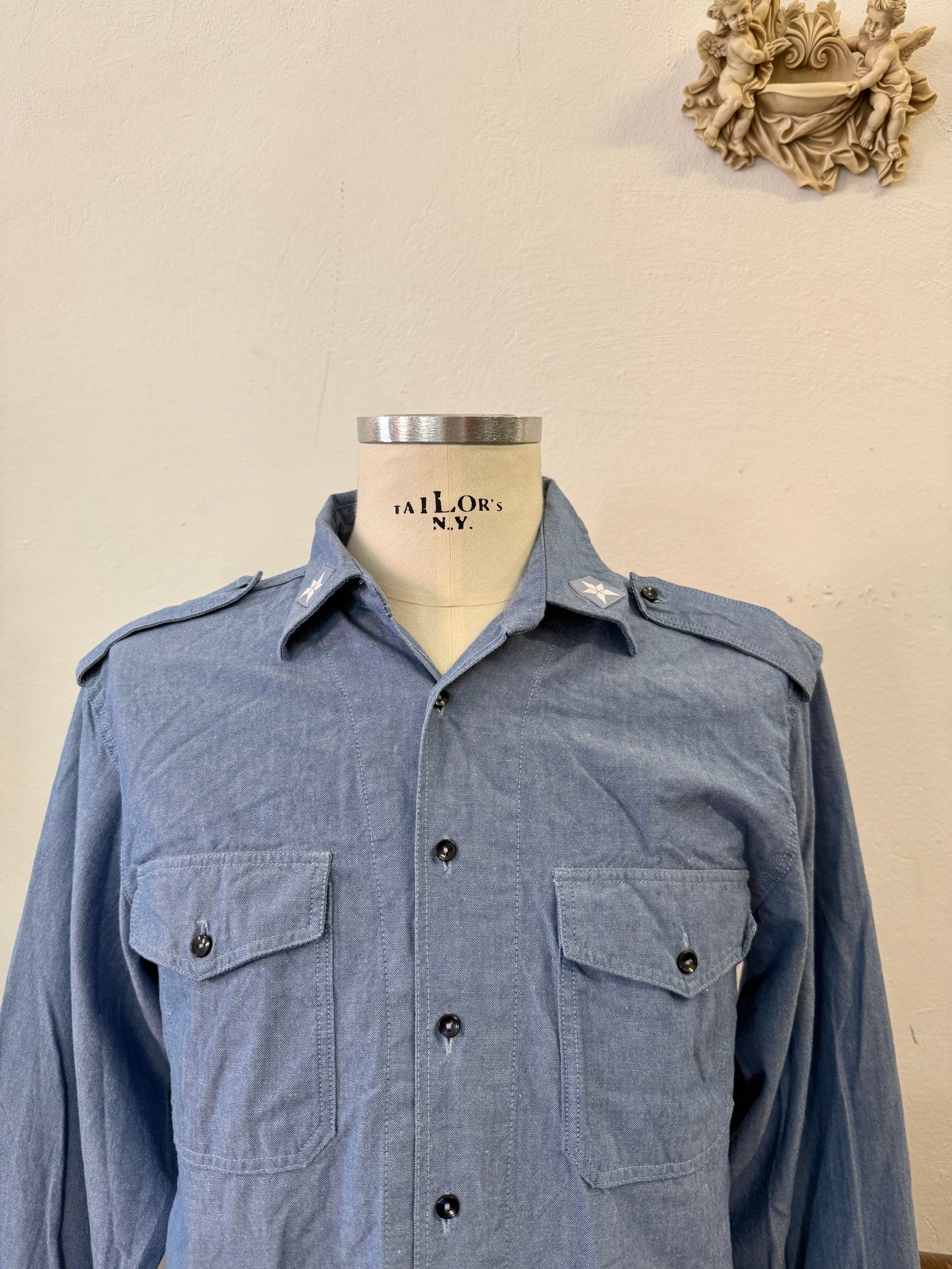 Vintage 90’s Italian Navy Shirt “M/L”