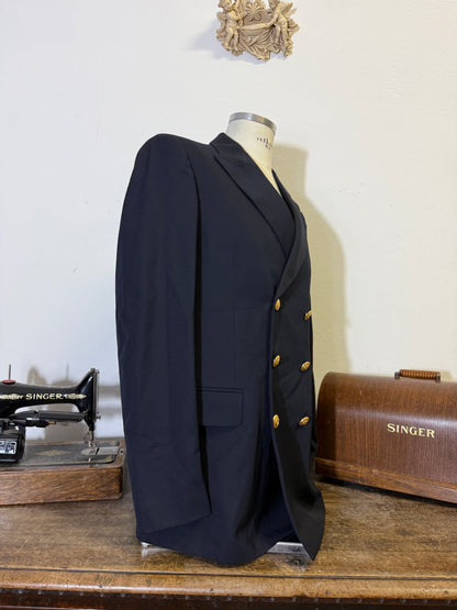 Vintage 00’s Italian Navy Double Breasted Jacket “XXL”