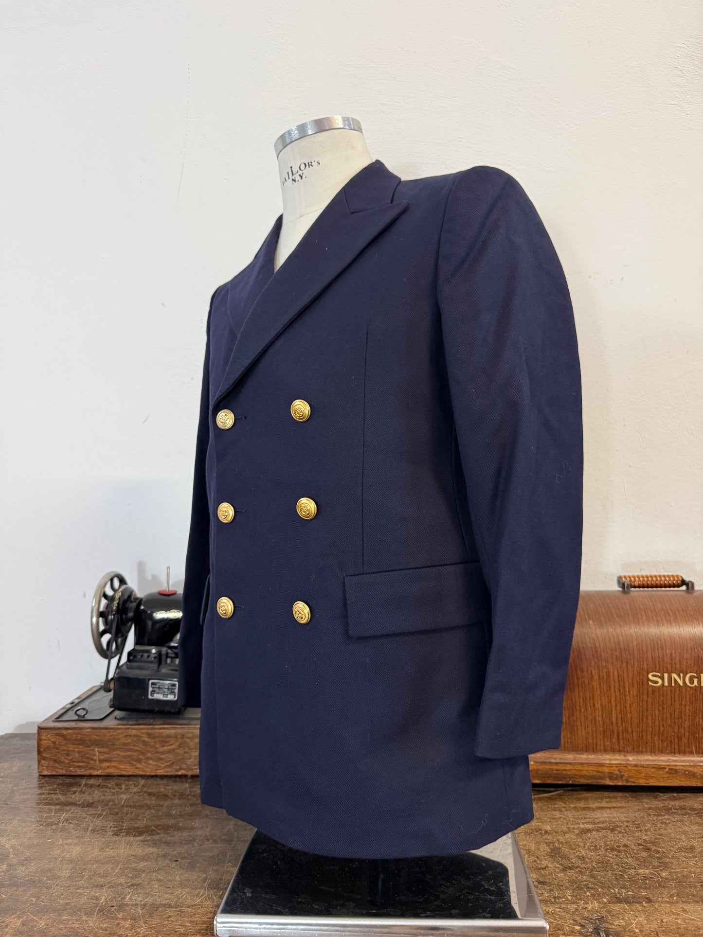 Vintage 00’s Italian Navy Double Breasted Jacket “S”