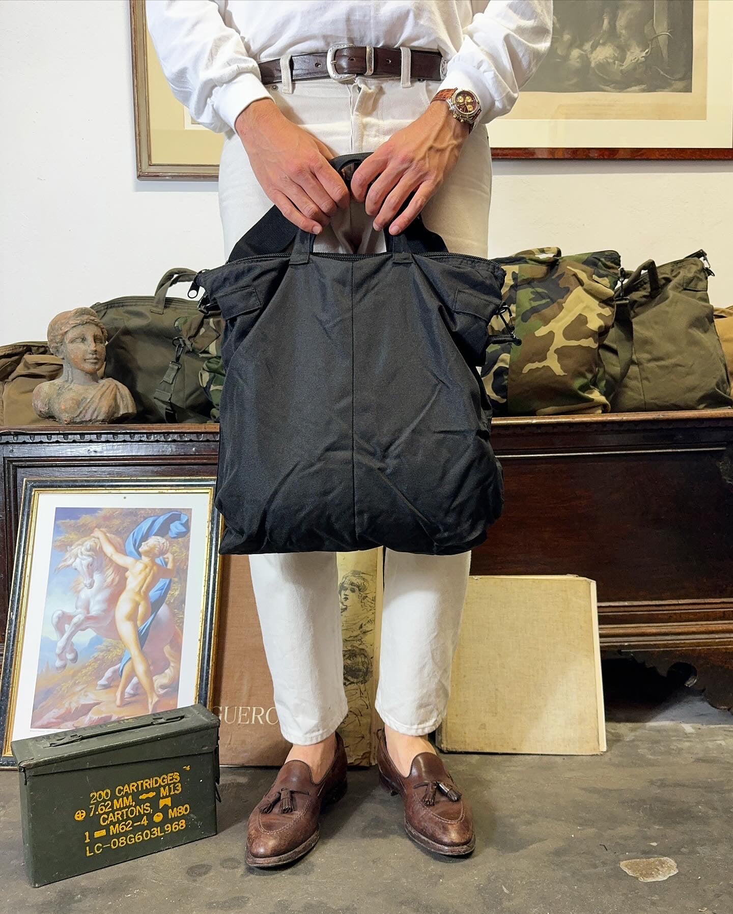 Black Helmet Bag
