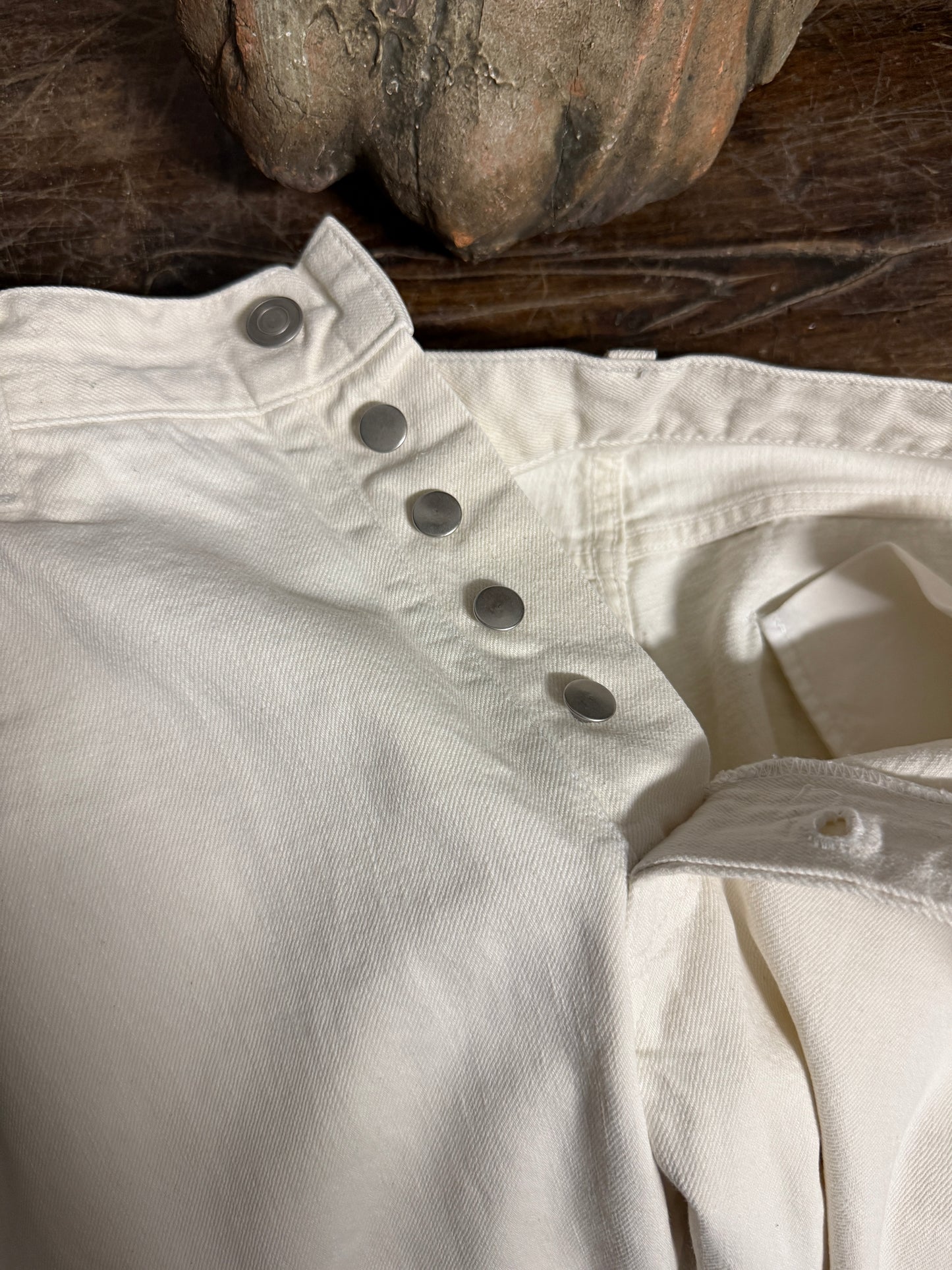 Selvedge Trousers in Japanese Ecru Fabric “W34”