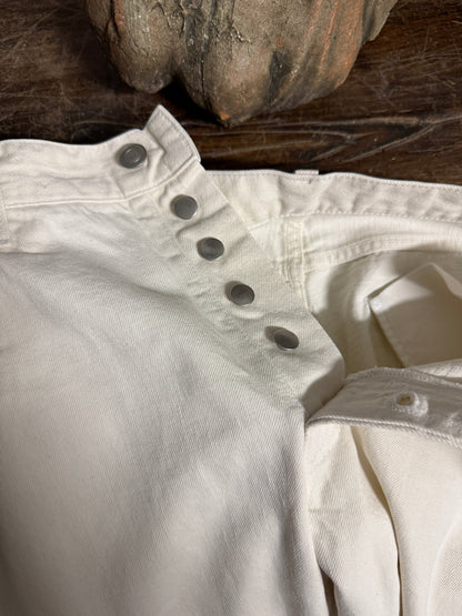 Selvedge Trousers in Japanese Ecru Fabric “W34”
