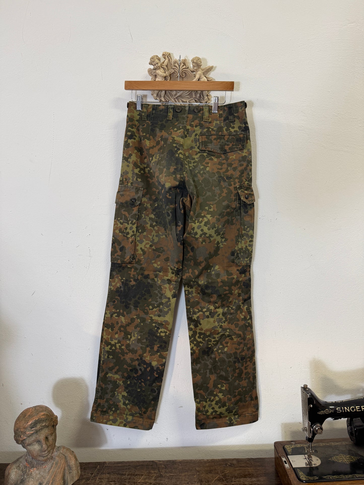Vintage German Army Camo Cargo Pants “W31”
