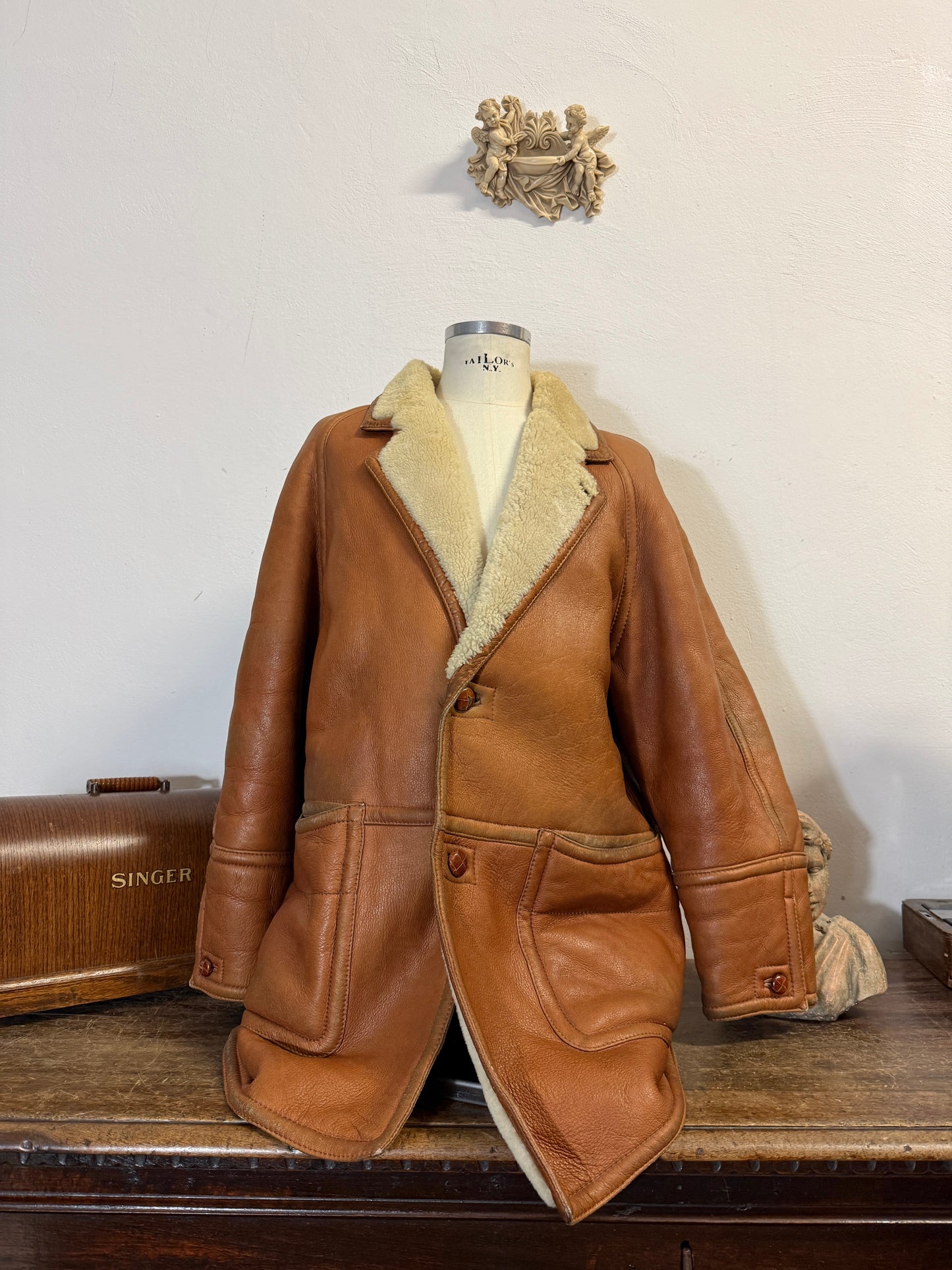 Vintage 80’s Shearling Jacket “XL”