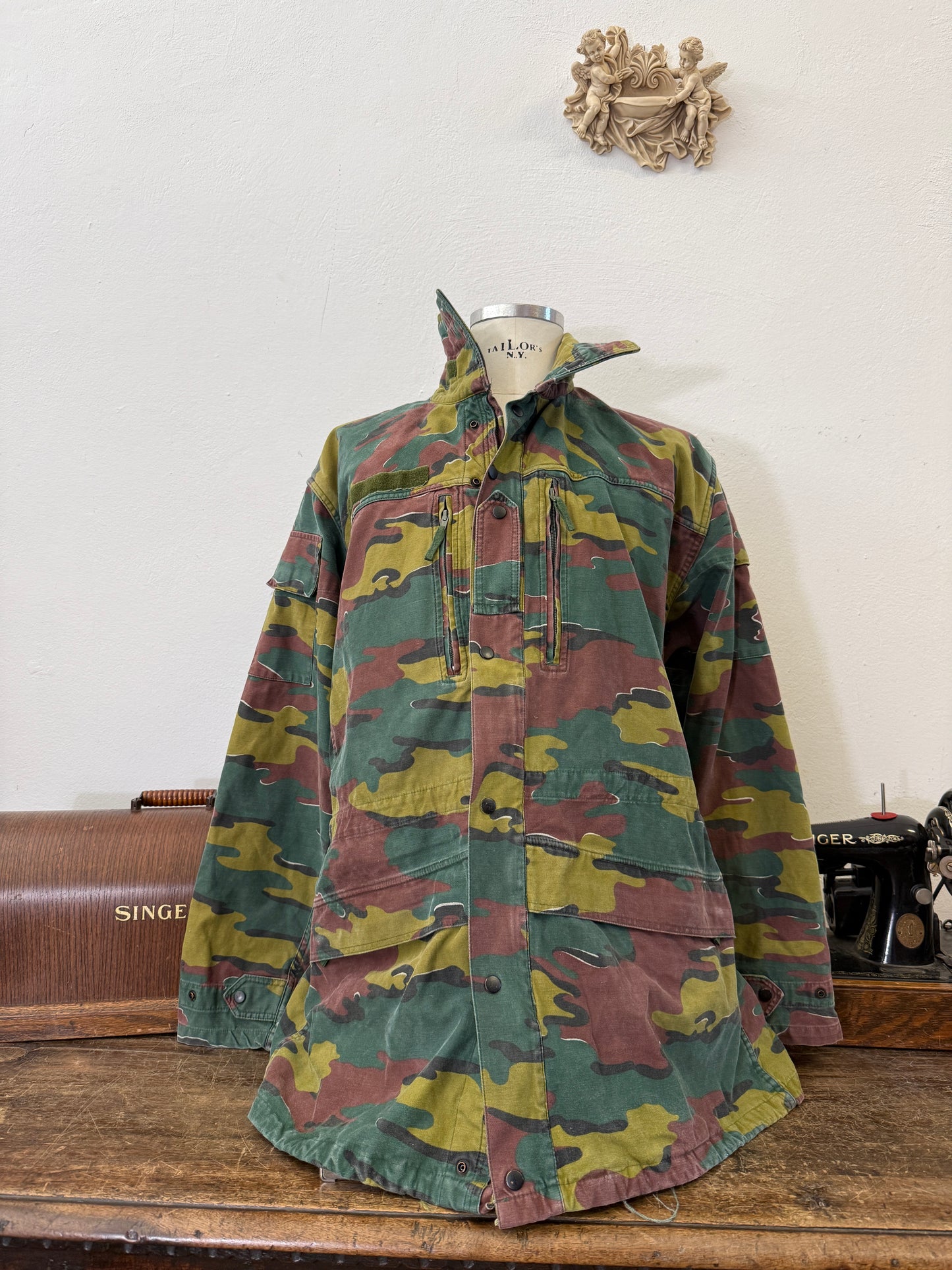 Vintage Belgian Army Camo Jacket “XL”