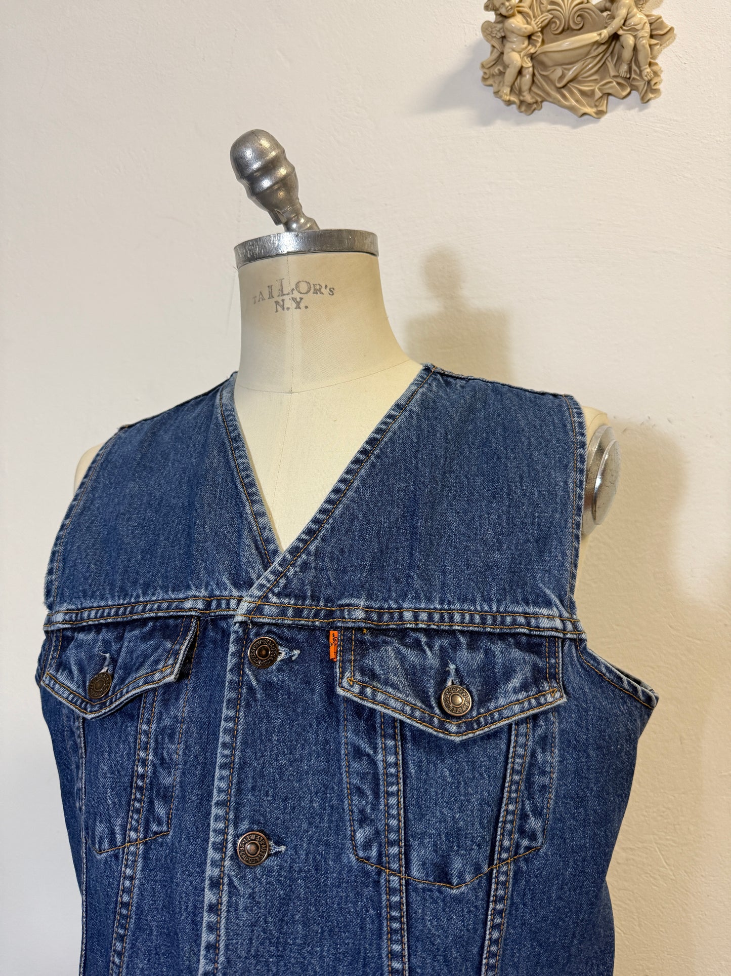 Rework Levi’s Vest Orange Tab “M”
