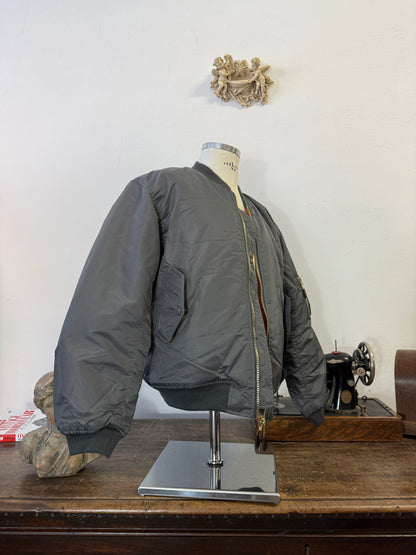 Grey Bomber Jacket MA1
