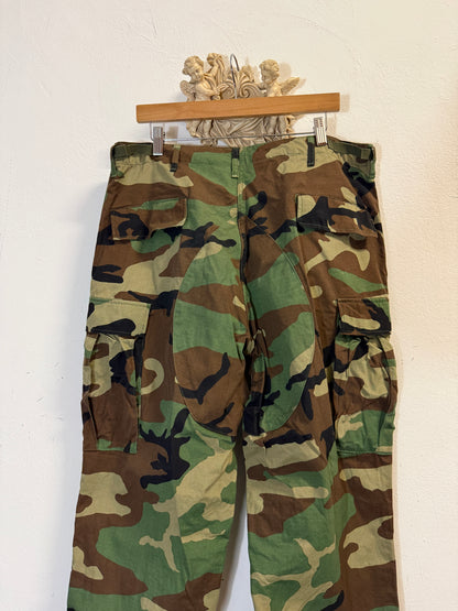 Vintage Woodland Camo Cargo Pants Us Army Rip Stop “W36”
