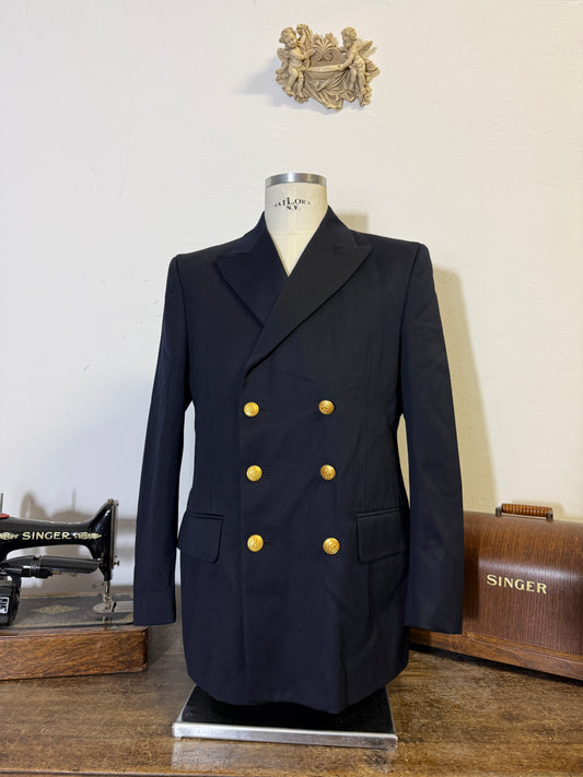 Vintage 00’s Italian Navy Double Breasted Jacket “L”