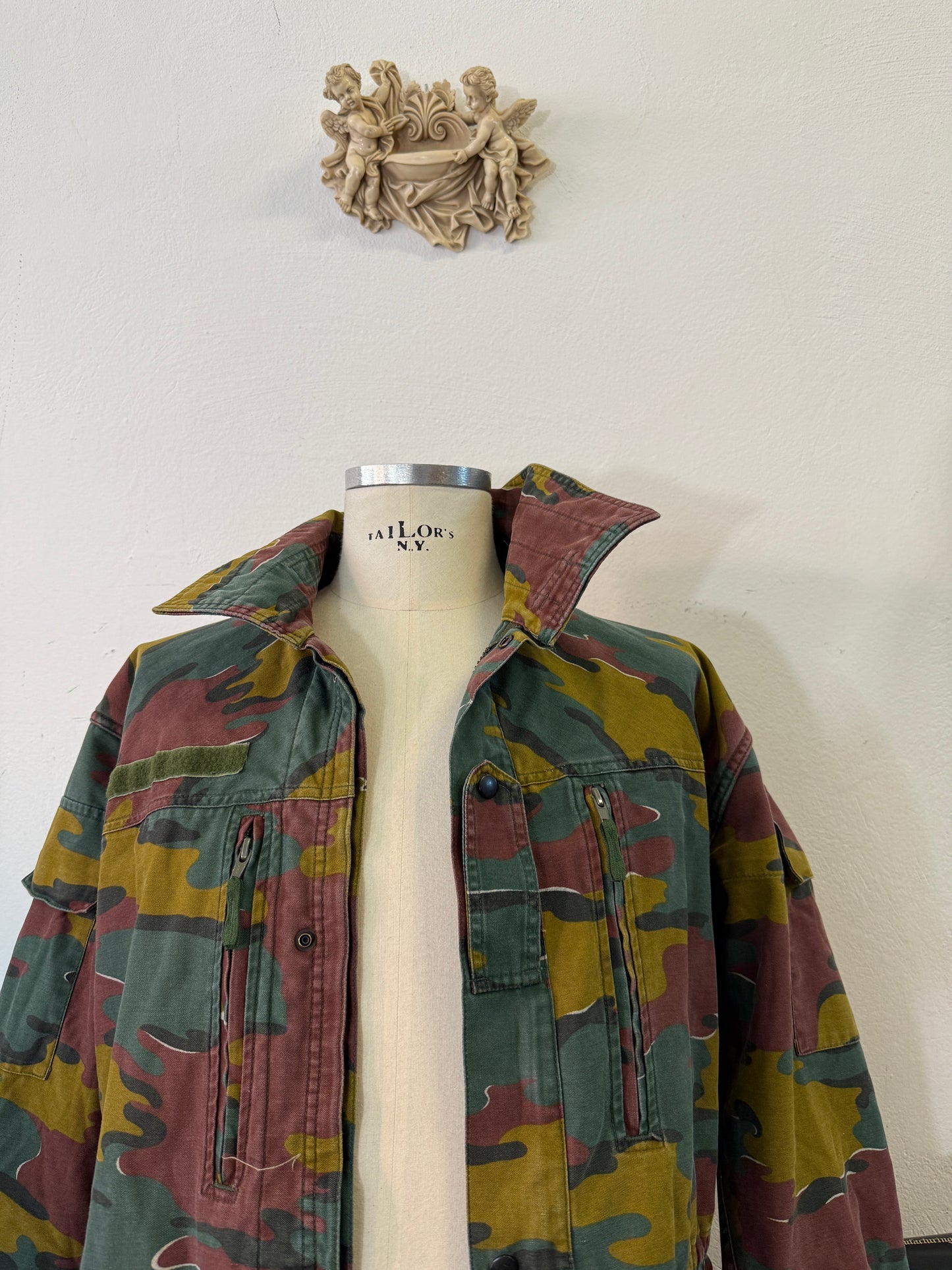 Vintage Belgian Army Camo Jacket “XL”