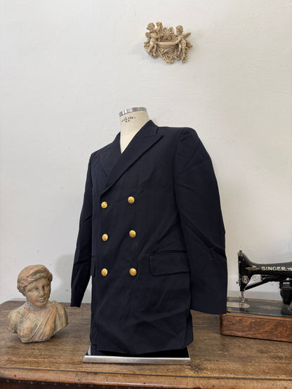 Vintage Italian Navy Double Breasted Jacket “M/L”