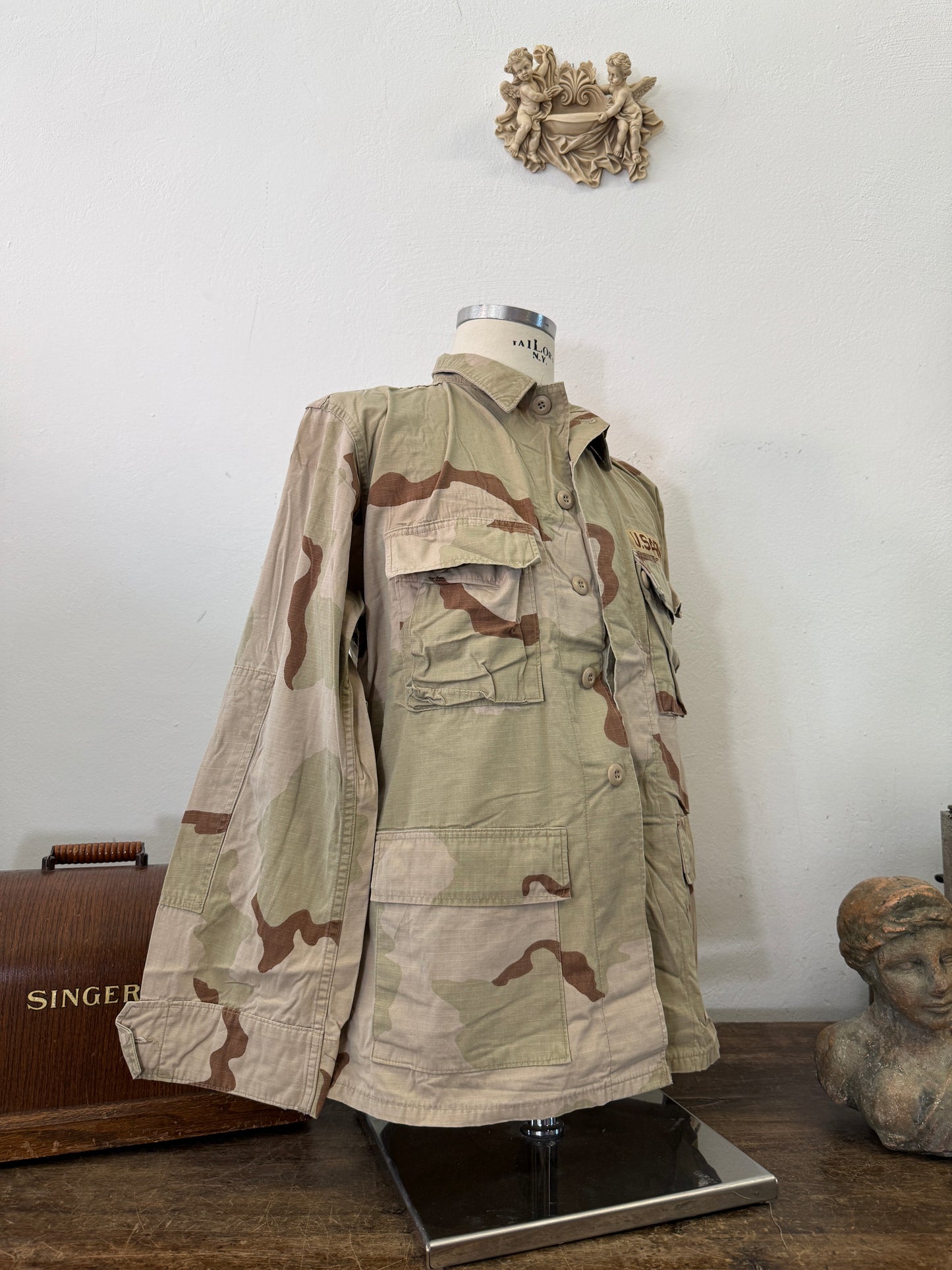 Vintage BDU Camo Jacket Ripstop US Army – L