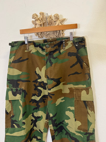 Ripstop Woodland Camo Cargo Pants “W35”