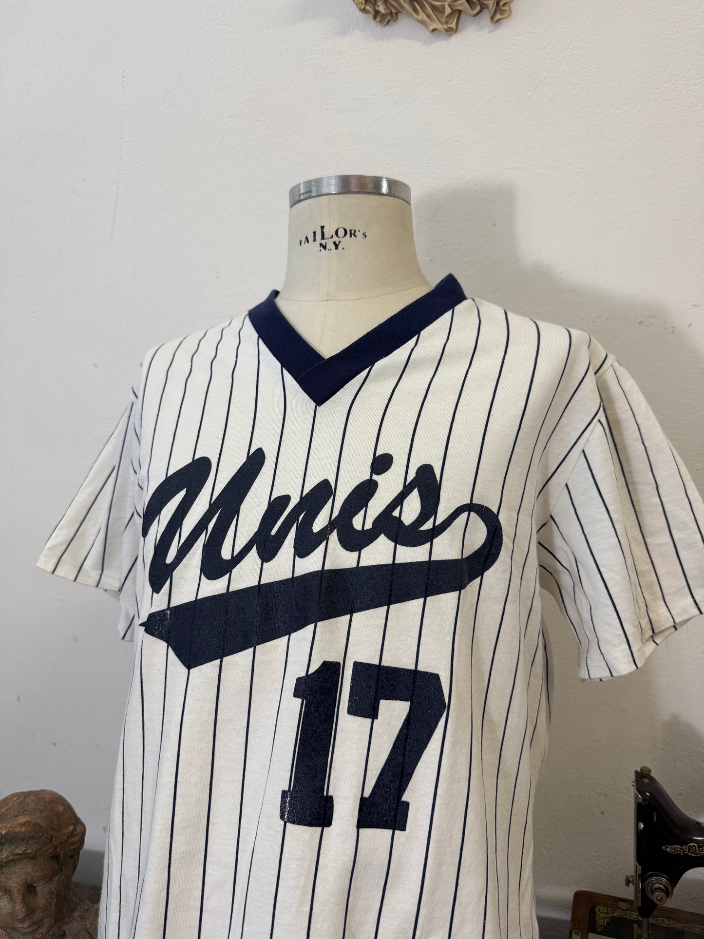 Vintage New York Yankees #17 Pinstripe Jersey American Sportswear Made in USA “L/XL”