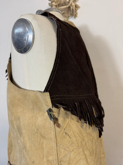 Vintage Western Suede Fringe Vest “XS/S”