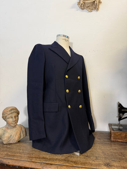 Vintage Italian Navy Double Breasted Jacket “L”