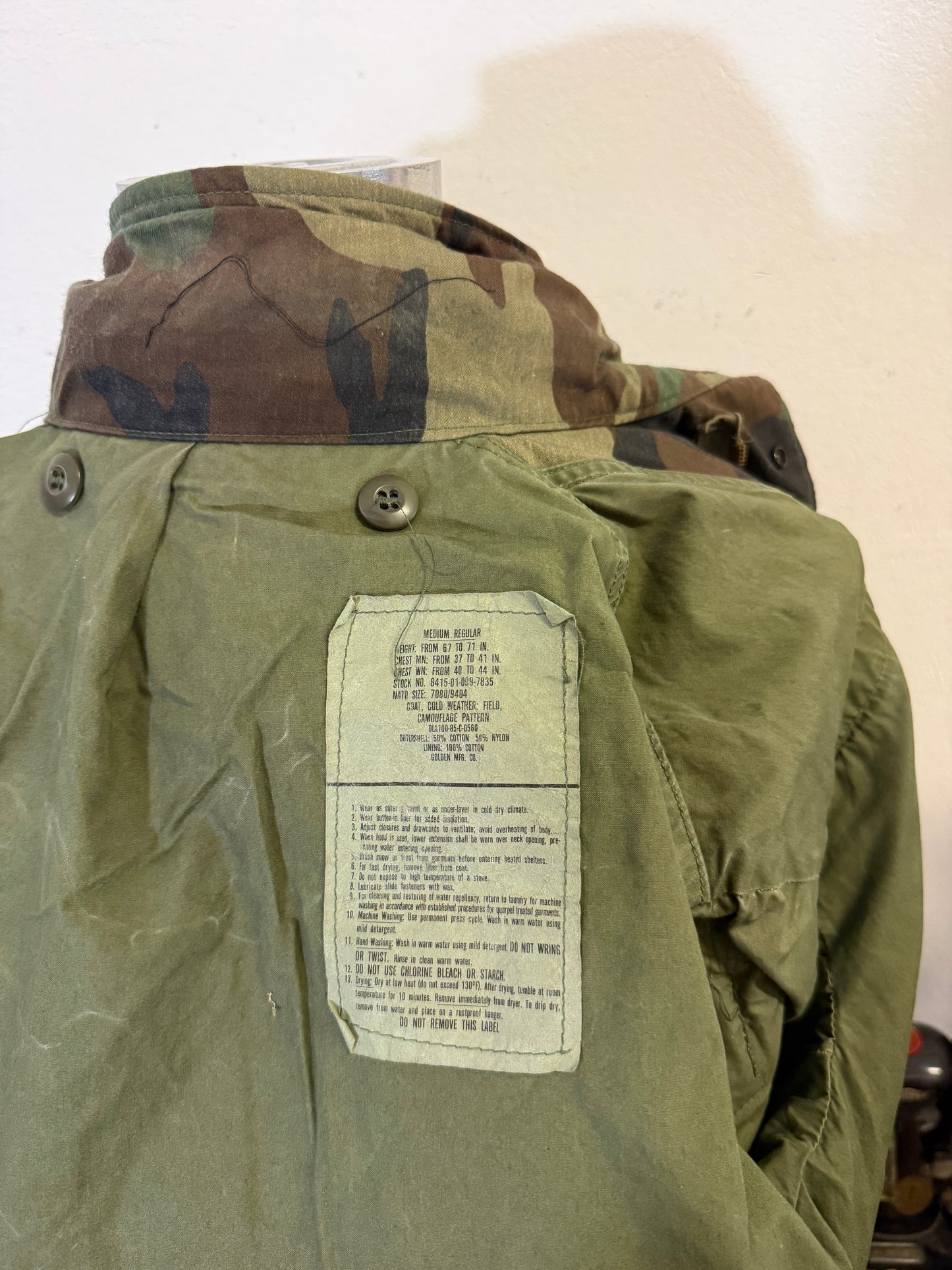 Vintage Woodland Field Jacket M65 Us Army “L”