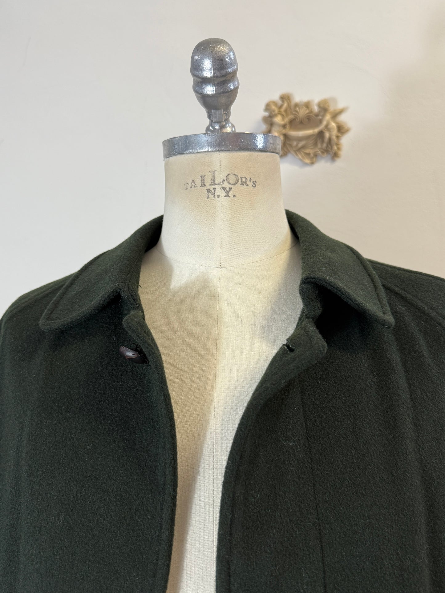 Vintage Green Wool Coat “L/XL”