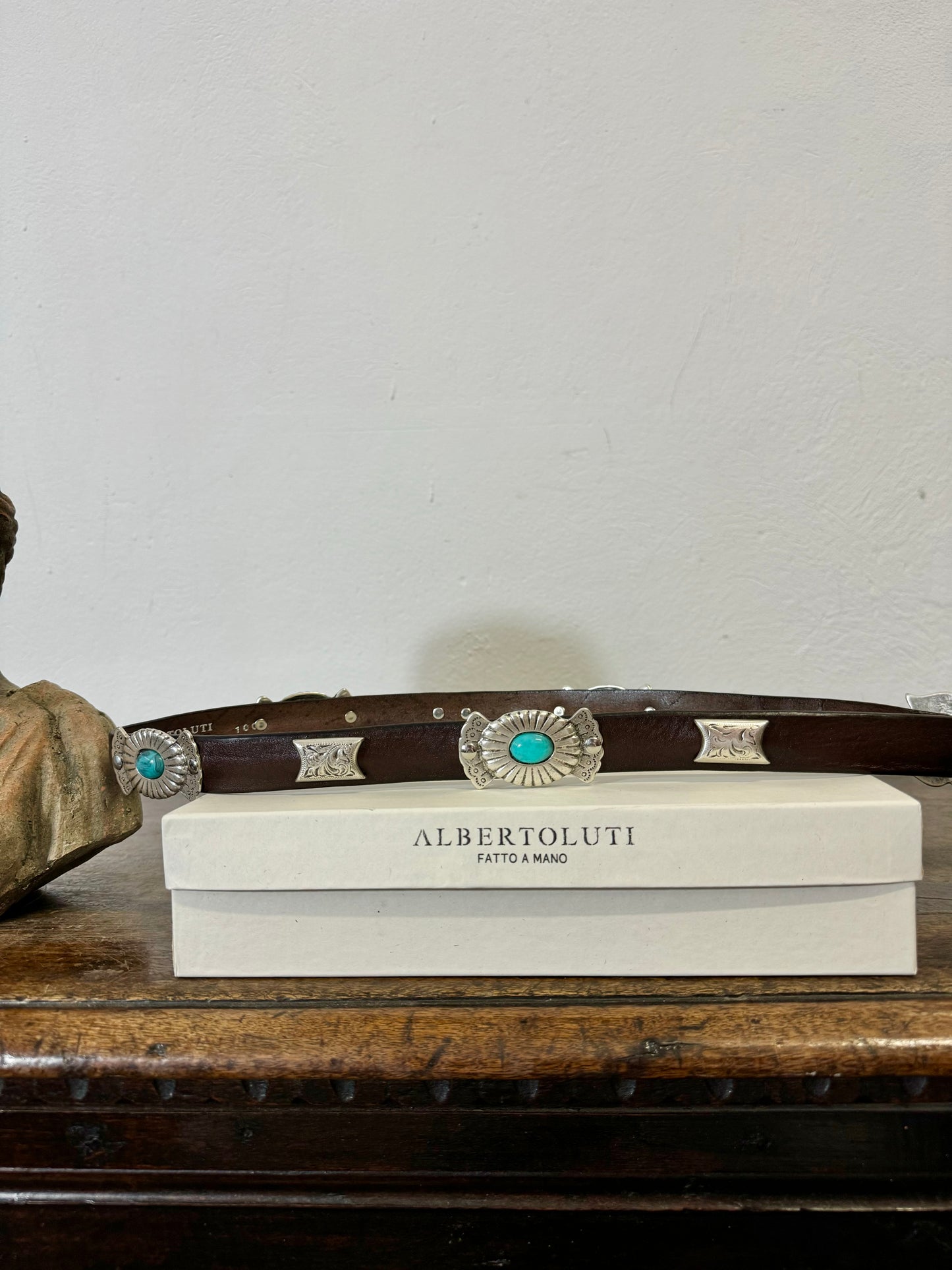 Western Concho Belt with Turquoise Accents