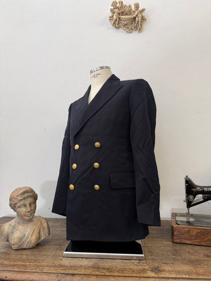 Vintage Italian Navy Double Breasted Jacket “M/L”
