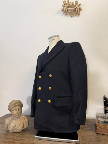 Vintage Italian Navy Double Breasted Jacket “M/L”