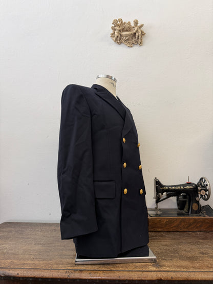 Vintage Italian Navy Double Breasted Jacket “M”