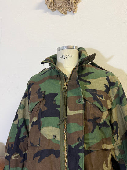 Vintage Woodland Field Jacket M65 Us Army “L”