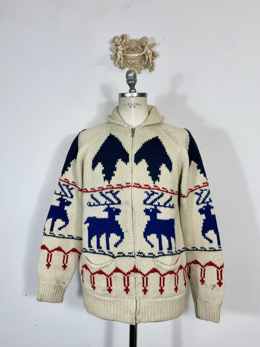 Vintage Cowichan Cardigan “XL”